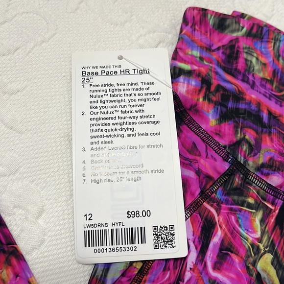 NWT LULULEMON Base Pace HR Tight 25” - Picture 3 of 5